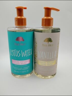 Tree Hut Lotus Water & Vanilla Serum-Infused Hand Wash Duo – Orange Pump